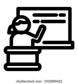 lecture icon or logo isolated sign symbol vector illustration - high quality black style vector icons
