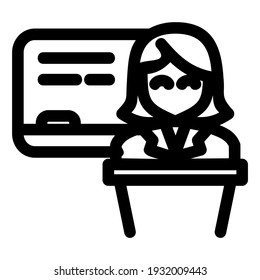 icono de conferencia o logotipo símbolo de signo aislado ilustración vectorial ilustración de alta calidad estilo negro vectores iconos
