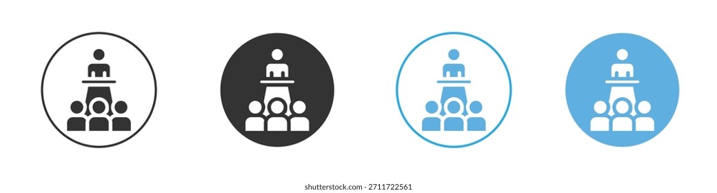 Lecture icon Logo Template Design set