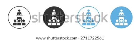 Lecture icon Logo Template Design set