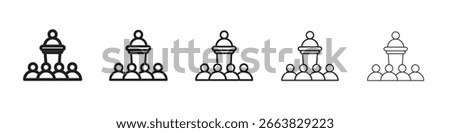 Lecture icon simple editable stroke series pack. eps10