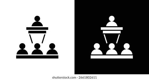 Lecture icon symbol. Vector icon in trendy flat design