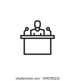 Lecture icon. Trendy flat vector Lecture icon on white background from.