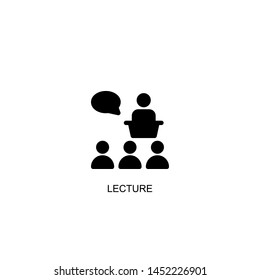 lecture icon vector black design