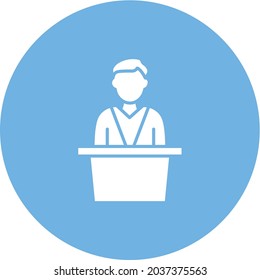 Lecture icon vector image. Can also be used for Physical Fitness. Suitable for mobile apps, web apps and print media.