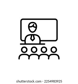 Icono de conferencia en vector. Logotipo