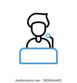 Lecture Icon vector stock illustration