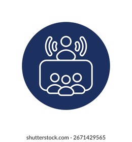 Lecture icon vector stock illustration