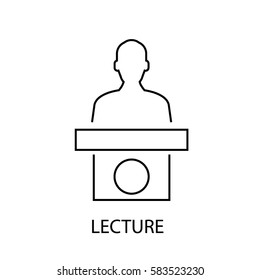 lecture line icon
