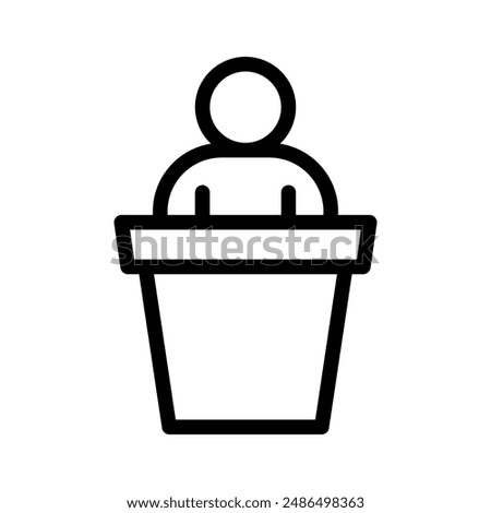 lecture line icon illustration vector graphic. Simple element illustration vector graphic, suitable for app, websites, and presentations isolated on white background