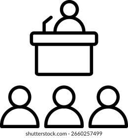 Lecture Line Icon Vector Design