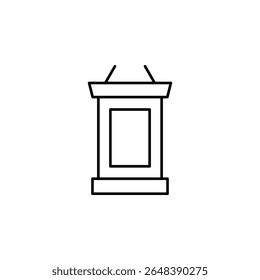 lecture podium, podium, conference, presentation icon