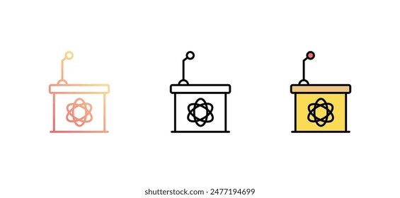 Lecture Podium icon design with white background stock illustration