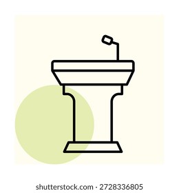 Vector del podio de la conferencia, pixel perfecto, archivo del ilustrador 