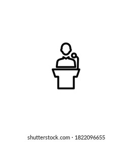 Icono de presentación de conferencia (ilustración vectorial)