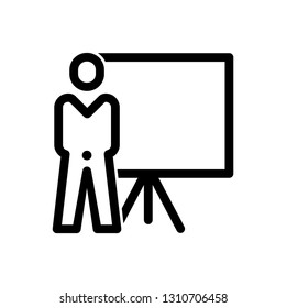 Lecture Presentation Line Icon