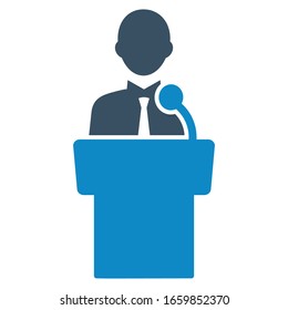 Lecture, presentation, speech icon (vector illustration)