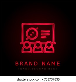 Lecture red chromium metallic logo