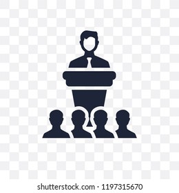 Lecture transparent icon. Lecture symbol design from Online learning collection.