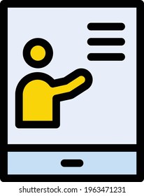 icono de línea de color del vector de lectura