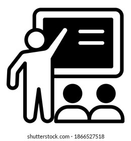 lecture vector glyph icon, school and education icon