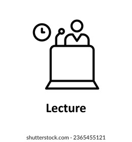 Lecture vector icon which can easily modify or edit

