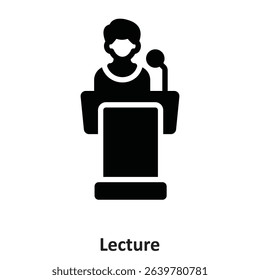 Lecture Vector Icon which can easily modify or edit

