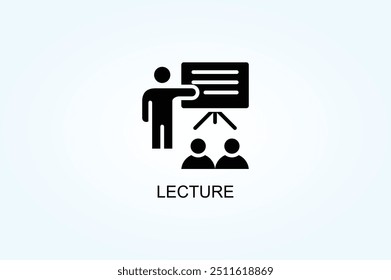 Ilustração De Símbolo De Símbolo De Vetor Ou Logotipo De Palestra