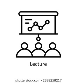 Lecture vector outline Icon Design illustration. Business And Management Symbol on White background EPS 10 File