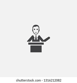 lecturer base icon. Simple sign illustration. lecturer symbol design. Can be used for web, print and mobile