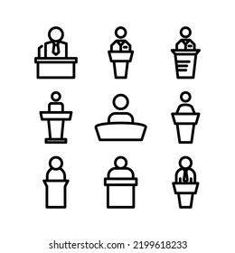 lecturer icon or logo isolated sign symbol vector illustration - Collection of high quality black style vector icons
