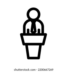 lecturer icon or logo isolated sign symbol vector illustration - high quality black style vector icons
