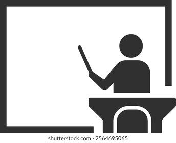 Lecturer lecture sign icon vector illustration