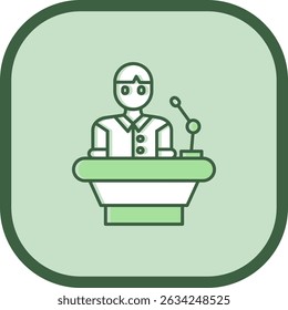 Lecturer Line vector Icon Design