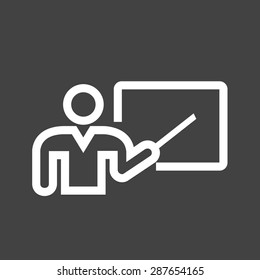 Lecturer, professor, tutor icon vector image. Can also be used for education, academics and science. Suitable for use on web apps, mobile apps, and print media.