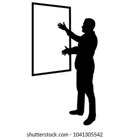 Lecturer, teacher, silhouette