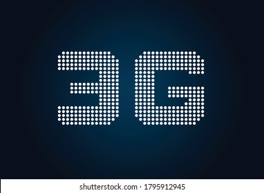 Diseño de texto de red Led 3G