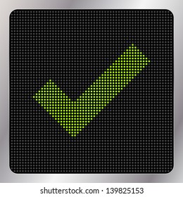 Led accept icon / button - graphic design element