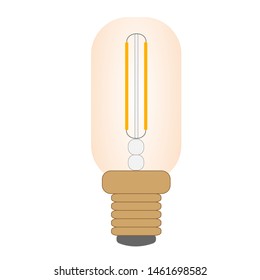 led Bulb. LED decorative light bulb mini flat icon vector, isolated on white background. Idea sign, solution, thinking concept - vector