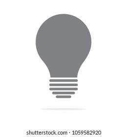 Led bulb. Flat Gray icon light bulb. Energy saving lamp. flat style trend modern logo design vector illustration