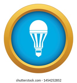 Led bulb icon blue vector isolated on white background for any design