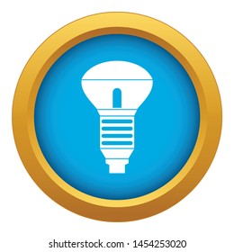 Led bulb icon blue vector isolated on white background for any design