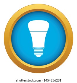 Led bulb icon blue vector isolated on white background for any design