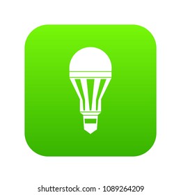 Led bulb icon digital green for any design isolated on white vector illustration