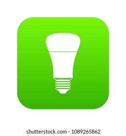 Led bulb icon digital green for any design isolated on white vector illustration