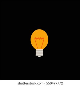 Led bulb icon. Flat design. Vector Illustration.