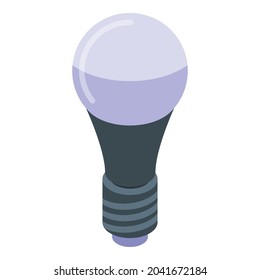Led bulb icon isometric vector. Smart idea. Creative solution