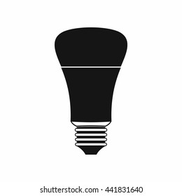Led bulb icon in simple style isolated on white background