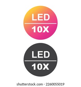 Led bulb icon, vector, sticker, pictogram.