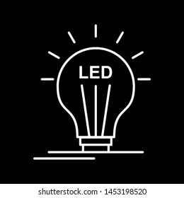Led bulb icon for your project
